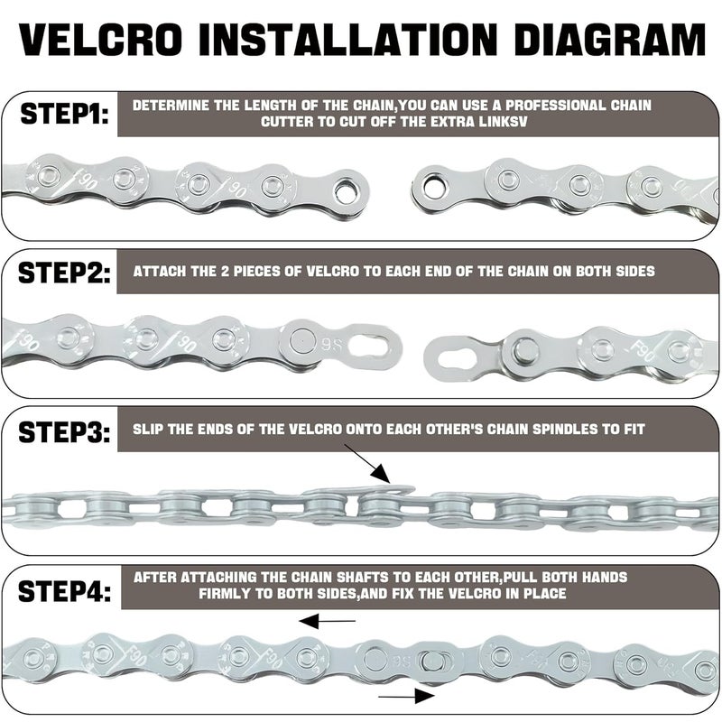 RainFlowwer 6/7/8/9/10/11/12 Speed Bike Chain – High-Strength, Durable & Smooth-Shifting for Road/Mountain Bikes (9-Speed) - Image 4